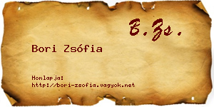 Bori Zsófia névjegykártya
