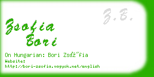 zsofia bori business card